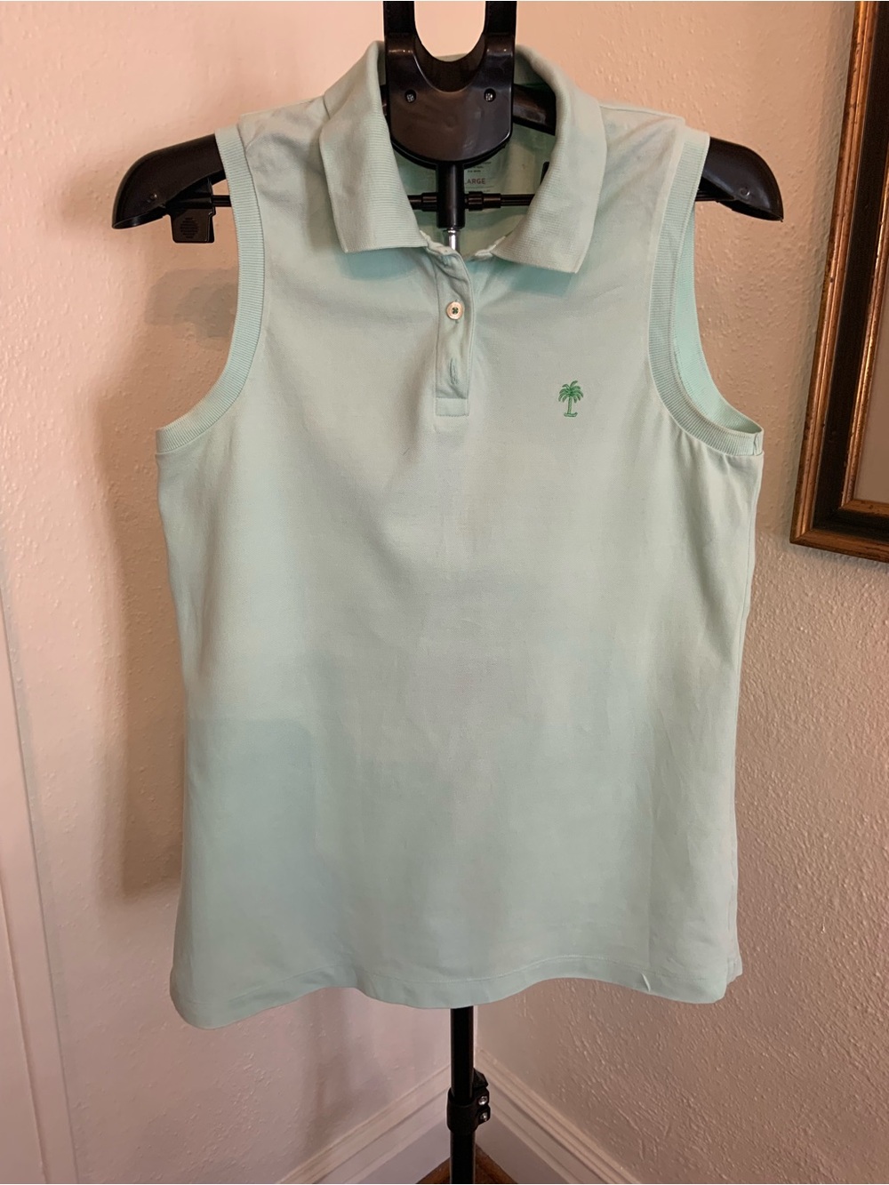 Lily Pulitzer Sleeveless Polo Tank Top Mint Green size large 🦋